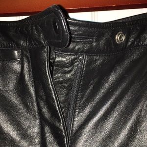 Black leather pants
